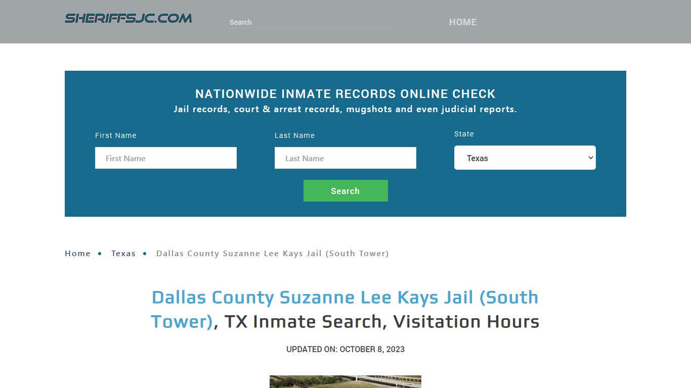 Dallas County Suzanne Lee Kays Jail (South Tower), TX Inmate Search ...